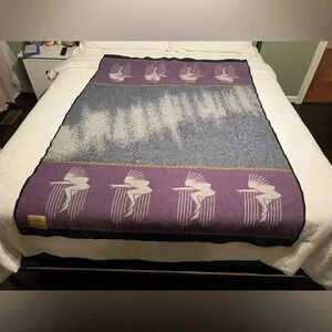 VTG 1993 Well Spring Faribault Woolen Mill 100% Wool Throw Blanket